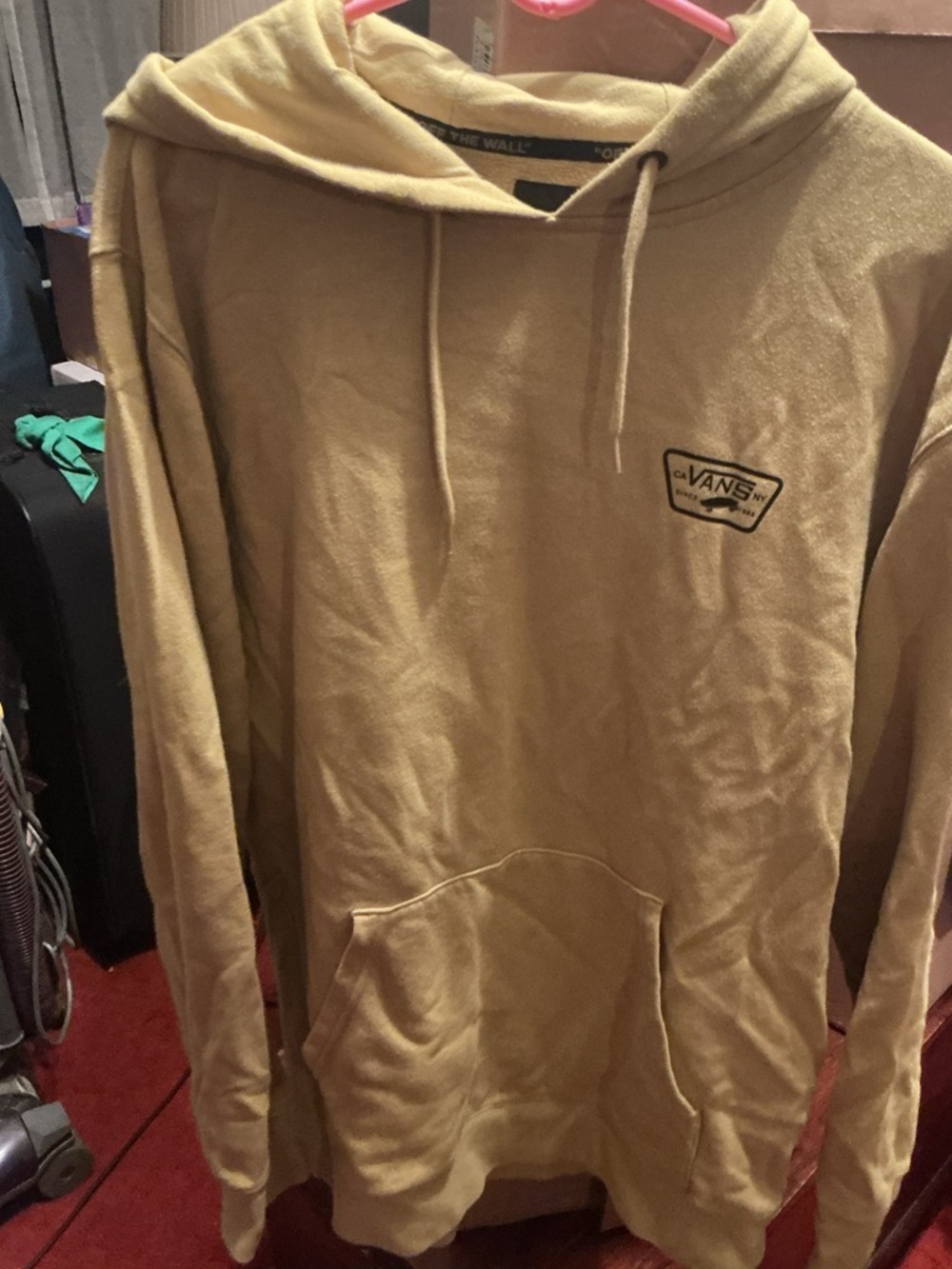 Vans Yellow Pullover Hoodie with Chest Logo